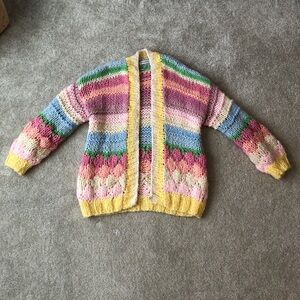 Vestique Thick Knit Sweater Colorful Pastel Size Small/medium Easter Long Sleeve